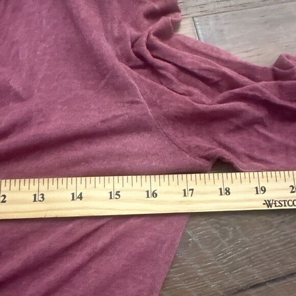 Gigi Moda Silk Open Cardigan Sz S Burgundy Italy Fairy Artsy Lagenlook Sheer - Picture 13 of 14